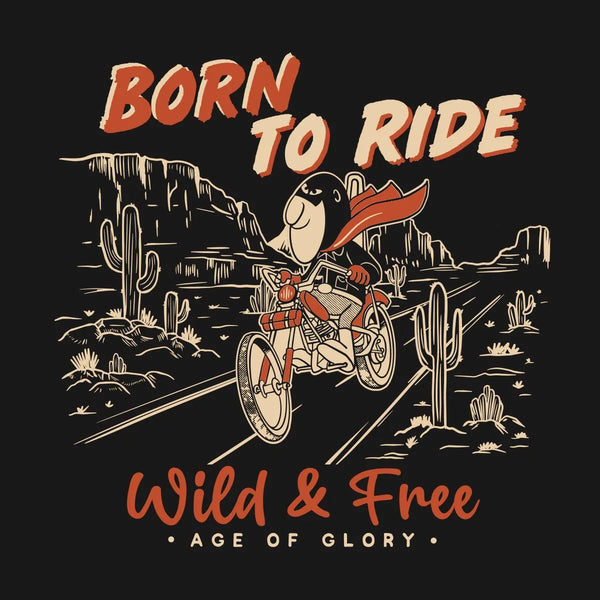Tee-shirt Born To Ride Noir