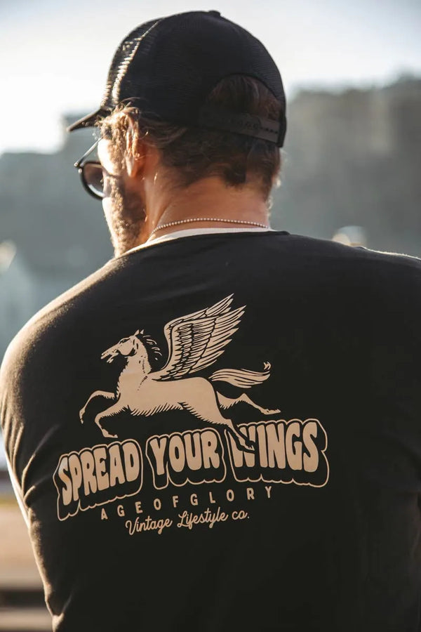 Tee-shirt ML Pegasus Noir / Ecru