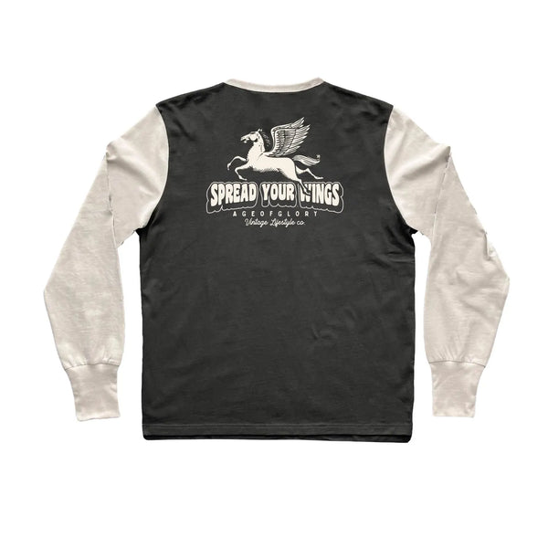 Tee-shirt ML Pegasus Noir / Ecru