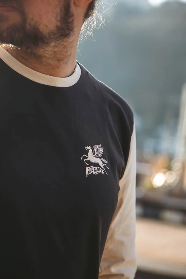 Tee-shirt ML Pegasus Noir / Ecru