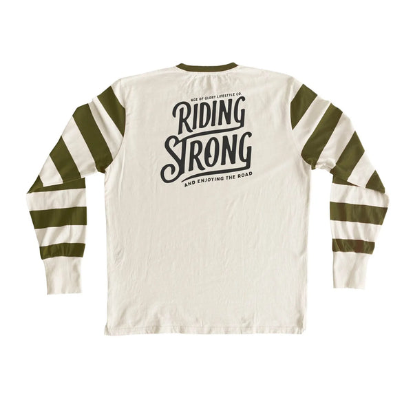 Tee-shirt ML Riding Strong Ecru / Olive