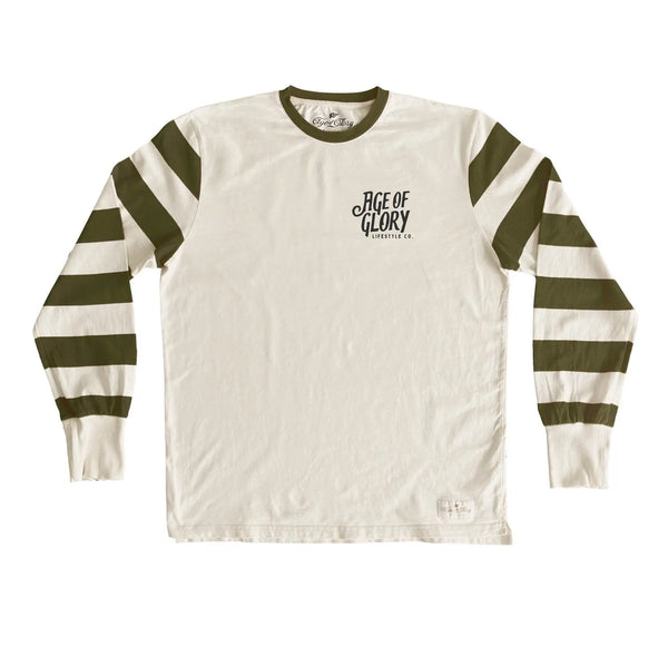 Tee-shirt ML Riding Strong Ecru / Olive