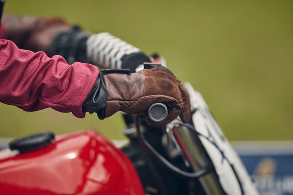 Gants moto vintage Rodeo Brown homologué CE