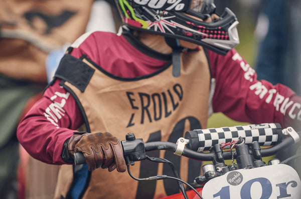 Gants moto vintage Rodeo Brown homologué CE