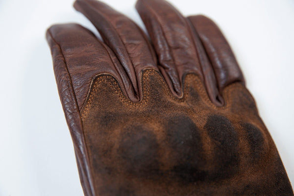 Gants moto vintage Rodeo Brown homologué CE
