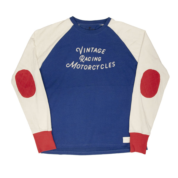 Tee-shirt Heritage Raglan Bleu Royal Ecru Rouge