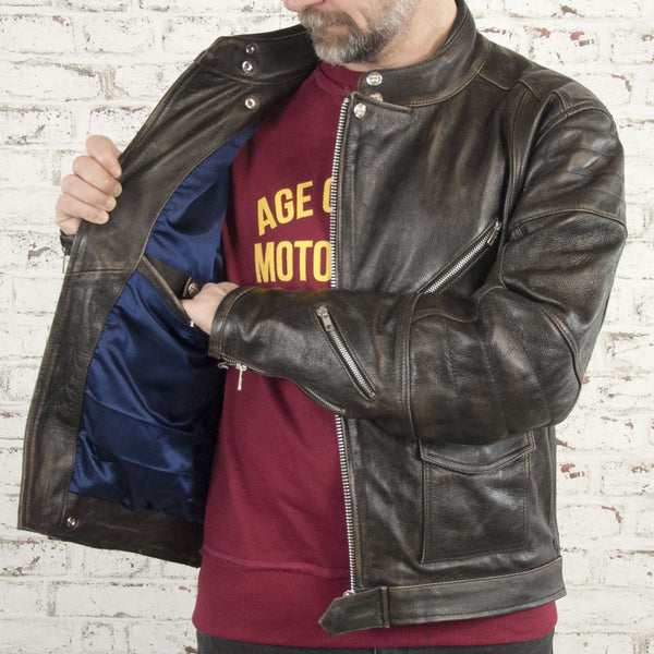 Blouson cuir moto Rocker Black used