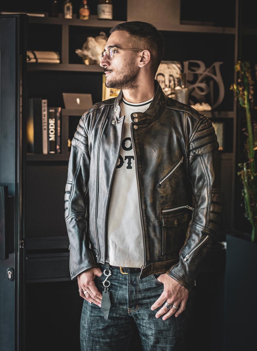 Blouson Cuir Cirage Cuir Blouson Cuir Camel STEEVE MCQUENN, Steve McQueen DENNIS Camel