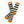 Chaussettes Stripes Black Off-White Orange