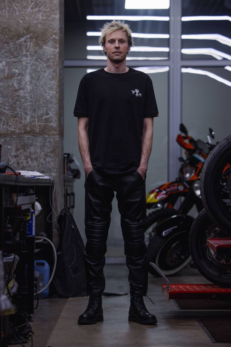 KATANA - Pantalon moto cuir
