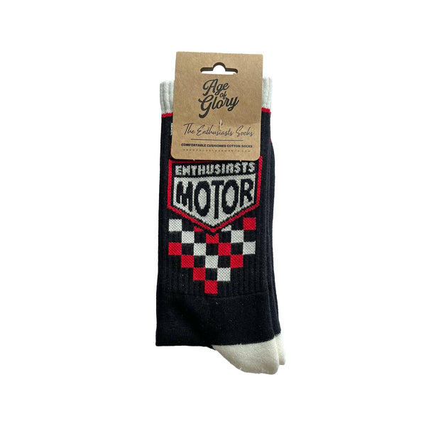 Chaussettes Enthusiasts Black Off-white Red