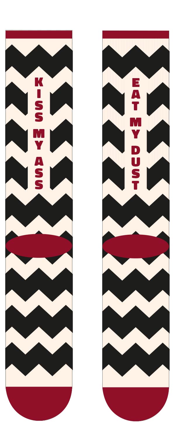 Chaussettes Tracks Off-white Black Burgundy