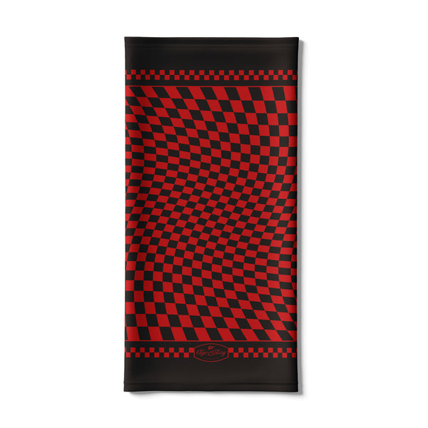 Tour de cou Twisted checkers Black / Red