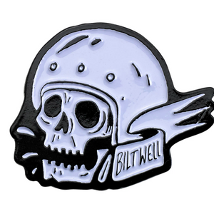 Pins Biltwell skull tete de mort moto