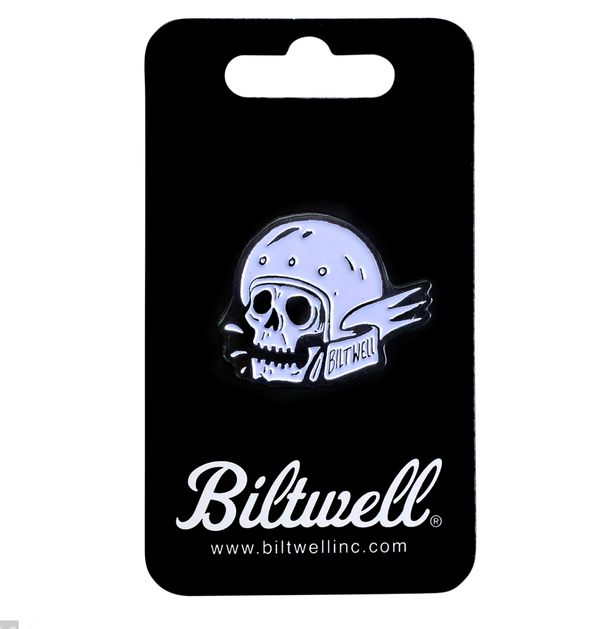 Pins Biltwell skull tete de mort moto
