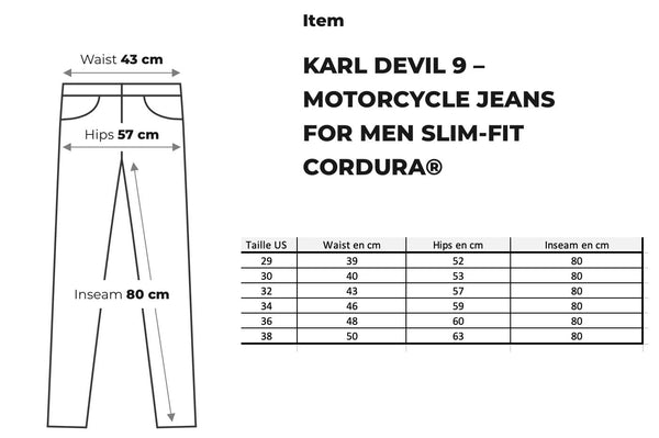 KARL DEVIL 9 - Pantalon moto homologué AA