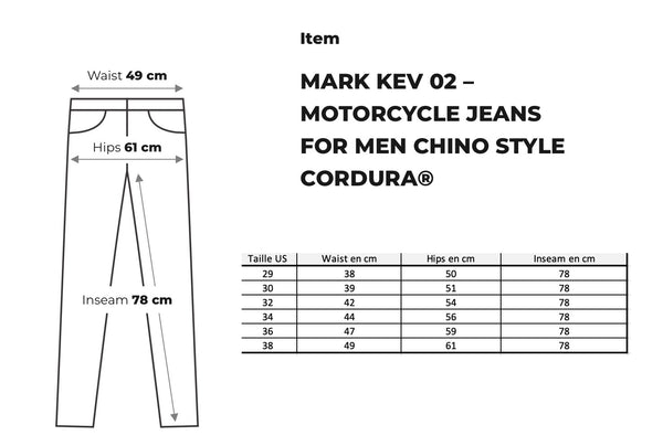 Pantalon MARK KEV02 - Cargo Olive - Homologué AA