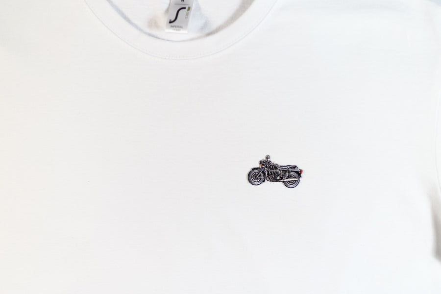 Tee-shirt 4h10 MOTO CLASSIC blanc