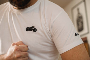 Tee-shirt 4h10 MOTO CUSTOM blanc