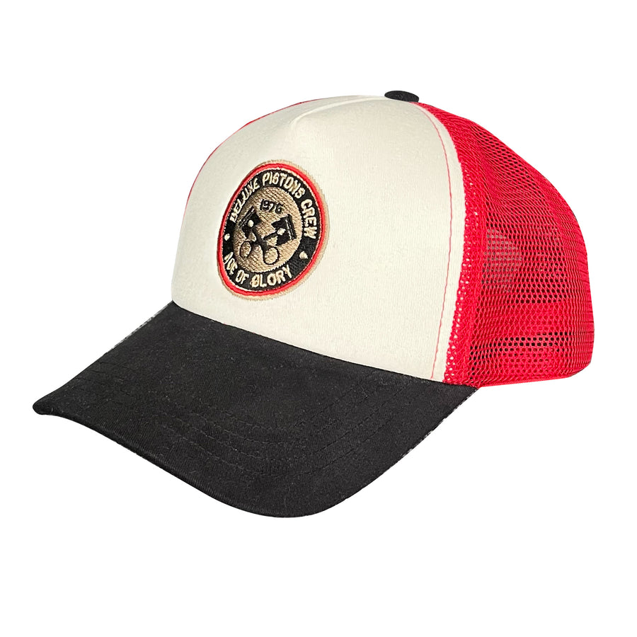 Casquette Deluxe Pistons Black Off-White Red