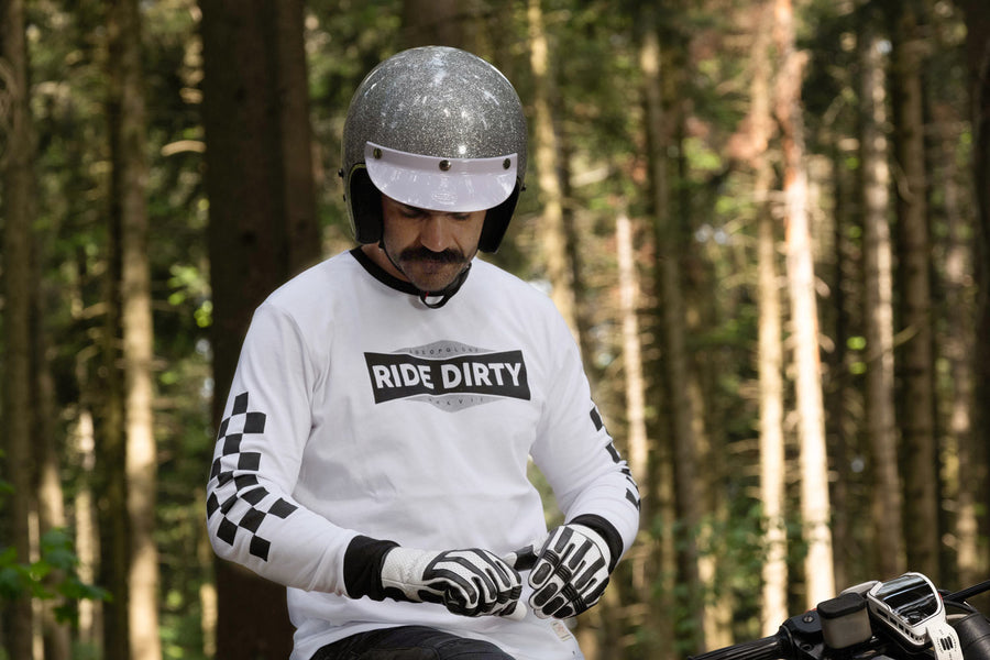 Dirty Checkers LS Tee Blanc Noir