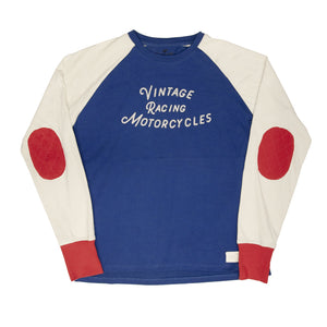 Tee-shirt Heritage Raglan Bleu Royal Ecru Rouge