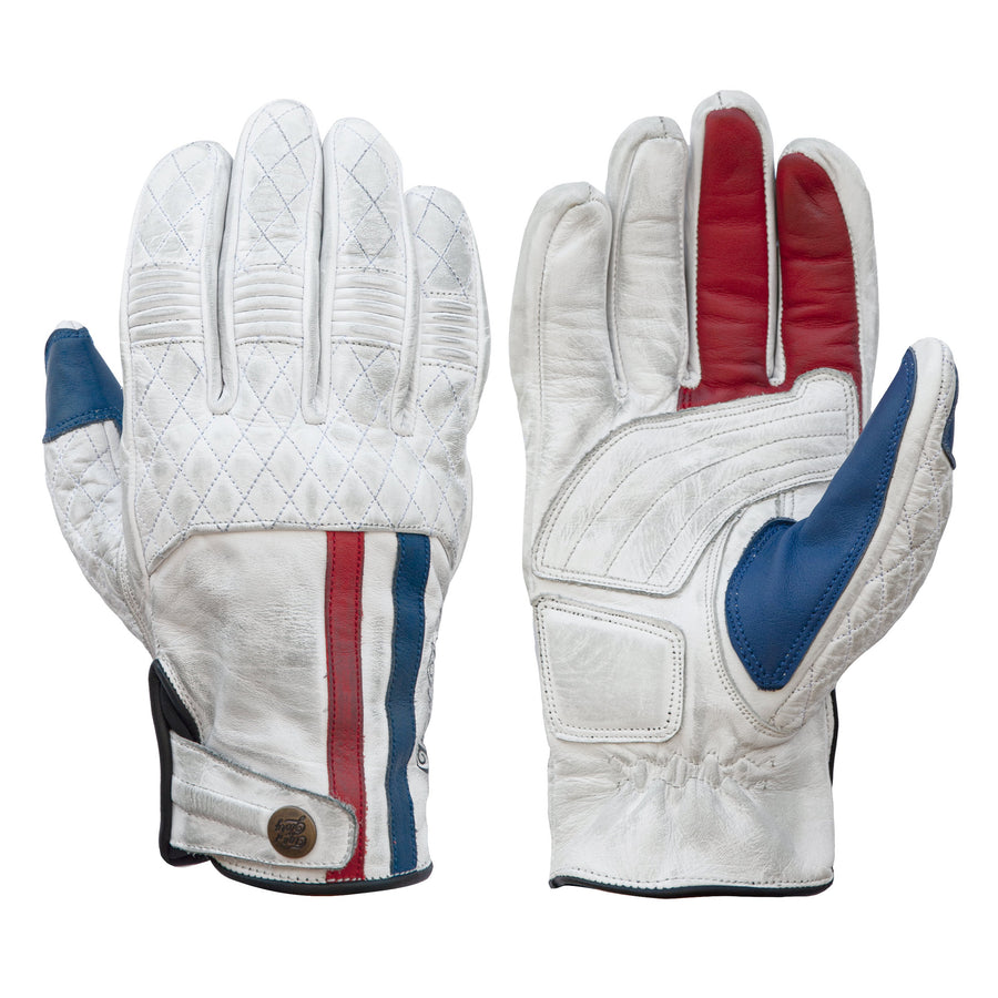 Miles Gloves Blanc Rouge Bleu
