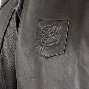 Blouson cuir moto Rogue noir